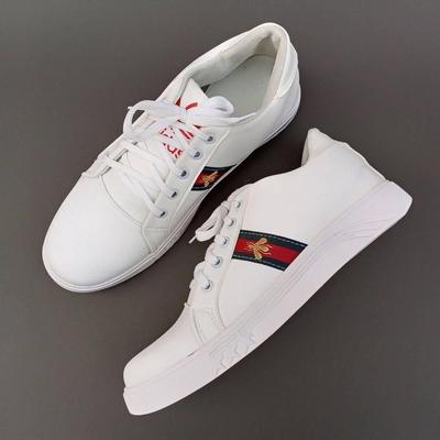 Men's Rexine Fancy Sneakers (GU-White) Kyveri