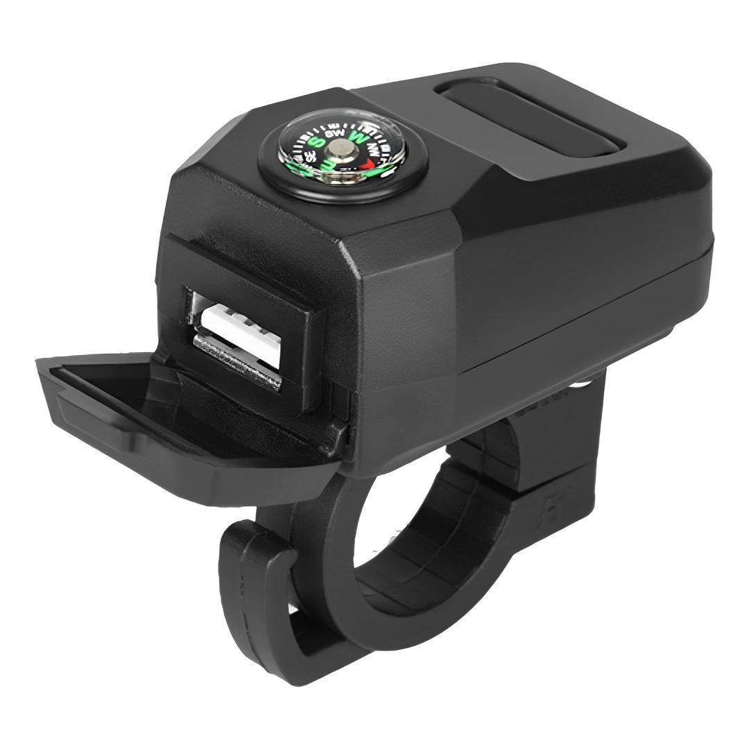 Motorcycle USB Fast Charger with Compass Kyveri
