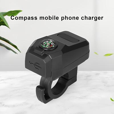 Motorcycle USB Fast Charger with Compass Kyveri