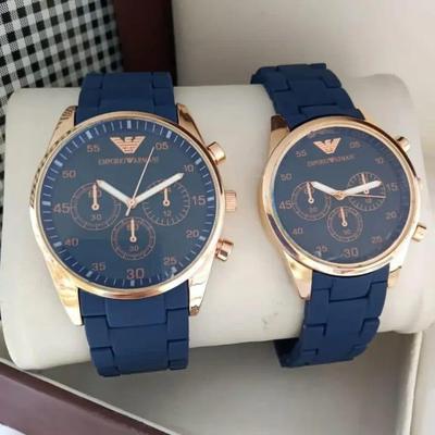 Stainless Steel Quartz Couple Watches - 2 Pcs Unisex Analogue Timepieces Kyveri